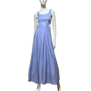 Vintage 90s Prom Dress 6 Niki Livas Holographic Periwinkle Purple Fairy Euphoria